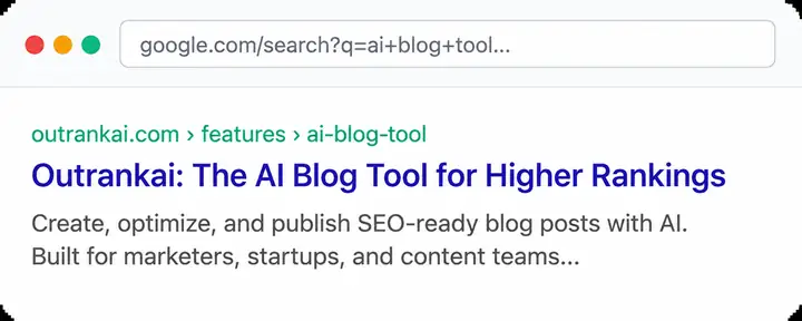 Search results interface illustrating how a relevant business can be discovered